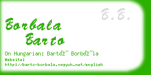 borbala barto business card